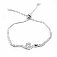 Pulsera Cobra Con Cubic - Regulable (P29600)