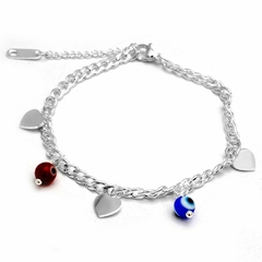 Pulsera Ojos Protectores Con Corazón 18 A 21Cm (P33825A)