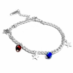 Pulsera Ojos Protectores Con Estrella 18 A 21Cm ( P33825B)