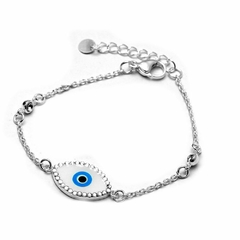 Pulsera Ojo Protector Con Cubic 18 A 21Cm (P45052)