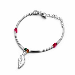 Pulsera Semi Rigida Con Pluma 18 A 21Cm (P45080)