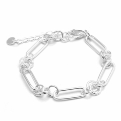 Pulsera Long Chain Combinada 7Mm 18 A 21Cm (P45565)