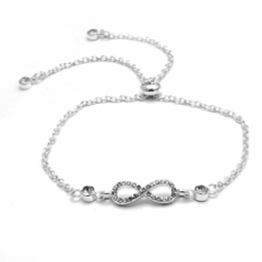 Pulsera Infinito Con Cubic - Regulable (P45648)