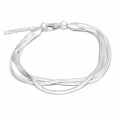 Pulsera Triple Clapton Aplanada 18 A 22Cm (P5399)