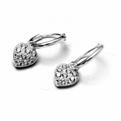 Argollas Corazón Micropave 10Mm (PA63416)