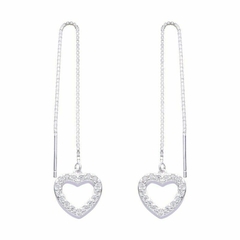 Aros Corazon Micropave Y Cadena PA65092