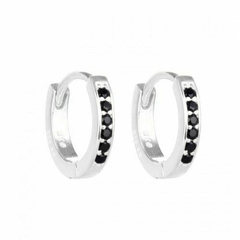 Aros Cubano Italiano Cubic Negro 1,2Cm PA65093