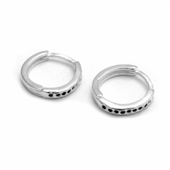 Aros Cubano Italiano Micropave Negro 1,3Cm PA77139