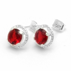 Aros Cubic Rojo Combinado 9Mm (PA88260)