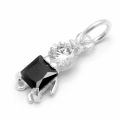 Dije Nene Con Cubic Negro 1,5Cm (PD55151)