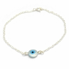 Pulsera Ojo Protector Blanco 18 A 21Cm (PP69354)