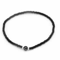 Pulsera Ojo Blanco Y Negro Con Bolitas Elastizada (PP83122)