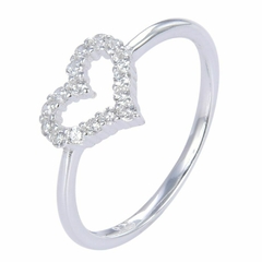 Anillo Corazón Calado Con Cubic PR65505