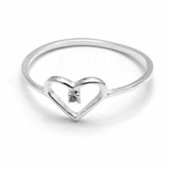 Anillo Corazón Calado Con Cubic PR77353