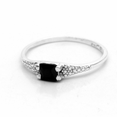 Anillo Cubic Cuadrado Negro PR88337