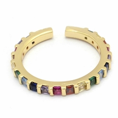 Anillo Dorado Cubic Multicolor R29923 - comprar online