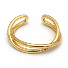 Anillo Dorado Cruzado R29960 - comprar online