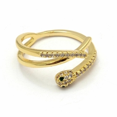 Anillo Dorado Cobra Con Cubic R29963 - comprar online