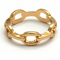 Anillo Dorado Eslabones R33071 - comprar online