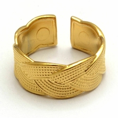 Anillo Dorado Trenzado R33307 - comprar online