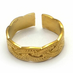 Anillo Dorado Trenzado R33308 - comprar online