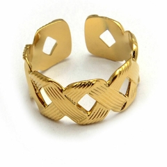 Anillo Dorado X Combinado R33309 - comprar online