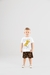 Conjunto Infantil Menino Camiseta Meia Malha e Bermuda Microsuede Sublimado BOCA GRANDE