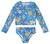 Conjunto Infantil Biquíni Cropped Manga Longa Malha Splash Sublimada com Proteção FPU 50+ BOCA GRANDE na internet