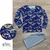 Pijama Infantil Meia Estação Camiseta Manga Longa Azul Marinho com Estampa de Dinossauros e Calça Cinza Mescla KAPPES