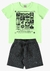 Conjunto Infantil Menino Camiseta Meia Malha e Bermuda Moletom Jeans sem Felpa BOCA GRANDE na internet