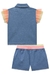 Conjunto de Camisa Boxy e Shorts em Jeans Liz e Tule KUKIÊ -  GRIFFE LOJA DE ROUPAS LTDA