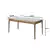 Mesa de Jantar Wind Nature com Vidro Off White e Estrutura Maciça - loja online