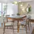 Mesa de Jantar Wind Nature com Vidro Off White e Estrutura Maciça