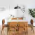 Mesa de Jantar Wind Nature com Vidro Off White e Estrutura Maciça - Maison Shop