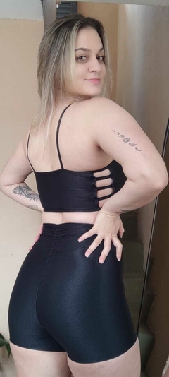 Imagem do Conjunto De Shorts Cos Franzido Preto