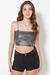 Top Metallic Plata