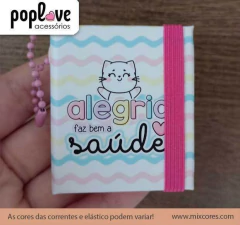 Chaveirinho com Bloquinho Adesivo - Alegria faz bem - comprar online