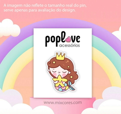 Pin - Princesa Sereia com estrela do mar