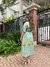 VESTIDO MIDI MANGAS MEMÓRIAS DE VERÃO - VERDE MENTA - comprar online