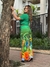 CALÇA PANTALONA ESTAMPADA VERDE BRASIL
