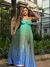 VESTIDO EM ALÇAS PLISSADO DEGRADÊ VERDE na internet