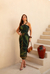 Vestido Midi Estampado Frente Única Ararazônica - loja online