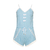 Macaquito Feminino Algodão Pima Babydoll Vichy Azul