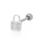 Piercing Cadeado Cravejado