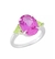 Anel Oval Pink com Lima
