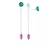 Brinco Pendant Turmalina com Pink