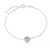 Pulseira Coração Cravejado Lilas