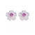 Brinco Madrepérola Flor Pink