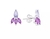 Brincos Gota Navetes Lilas com Pink - comprar online