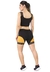 Cropped Com Faixa Amarelo + Shorts Preto Com Amarelo Conjunto Fitness | REF: LX045 - loja online